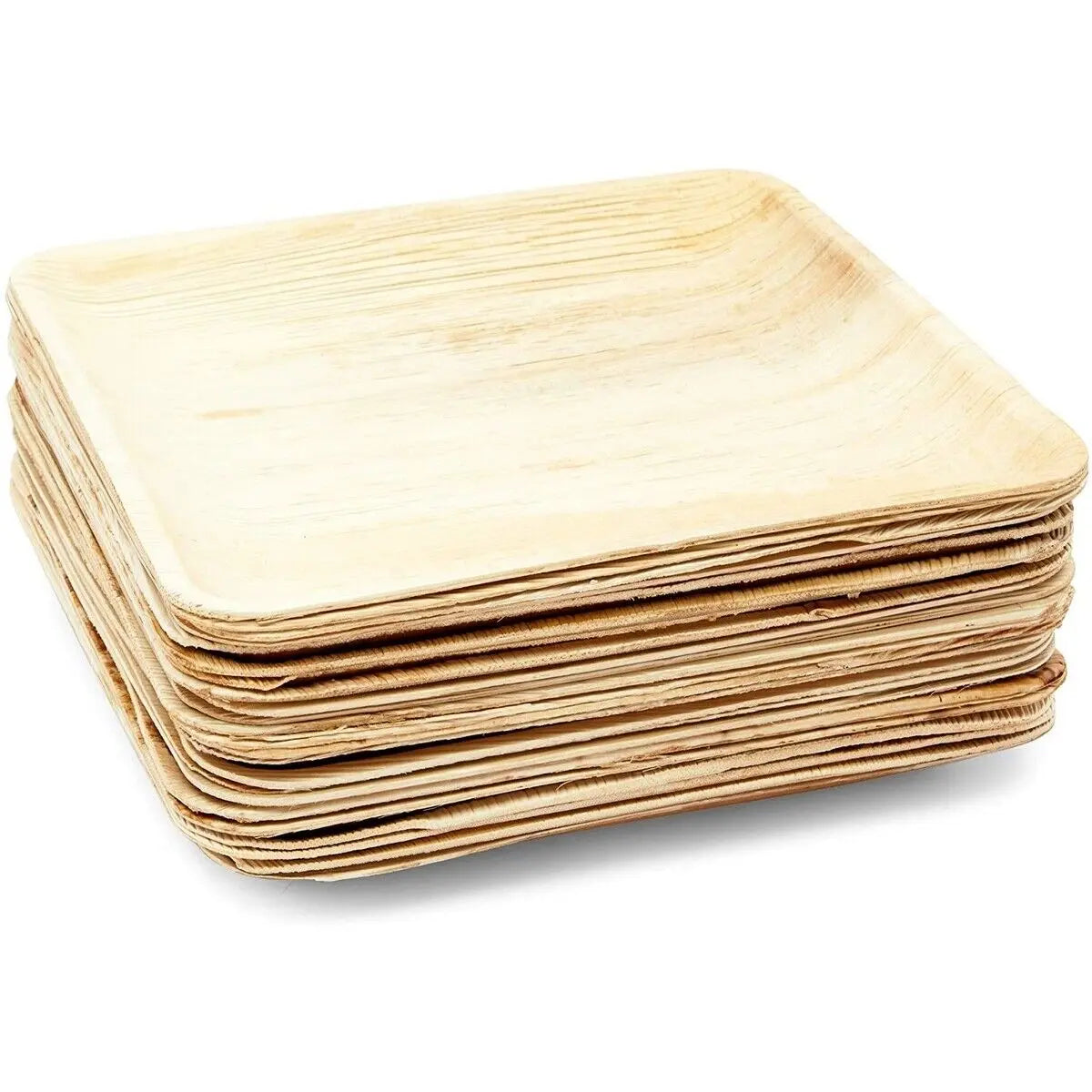 Palm Leaf Plates Bamboo Paper Plates Disposable 6 Inch 100 Bulk by Ecovib. ecovib.com