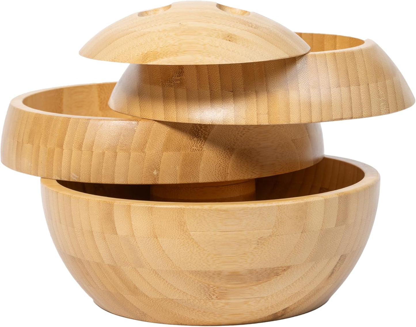 All-Natural Serving Container, Tiered Tray, Charcuterie Sphere, Bamboo