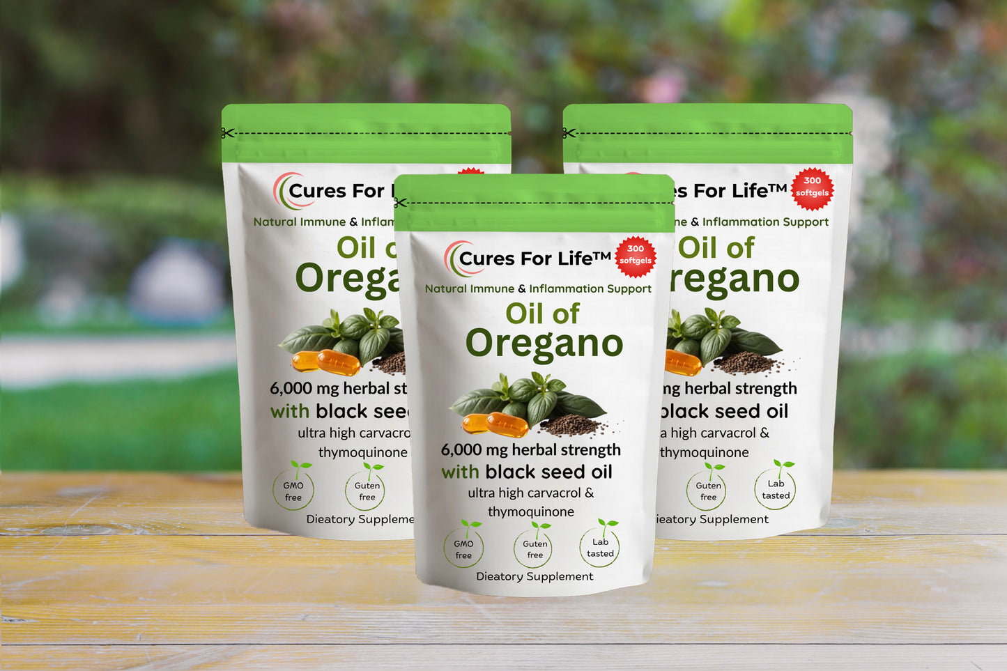 Oil of Oregano, 300 Softgel | Oregano Oil with Black Seed Oil, 4X Strength Carvacrol & Thymoquinone | Plant Based, Non-Gmo | Antioxidant & Immune Support