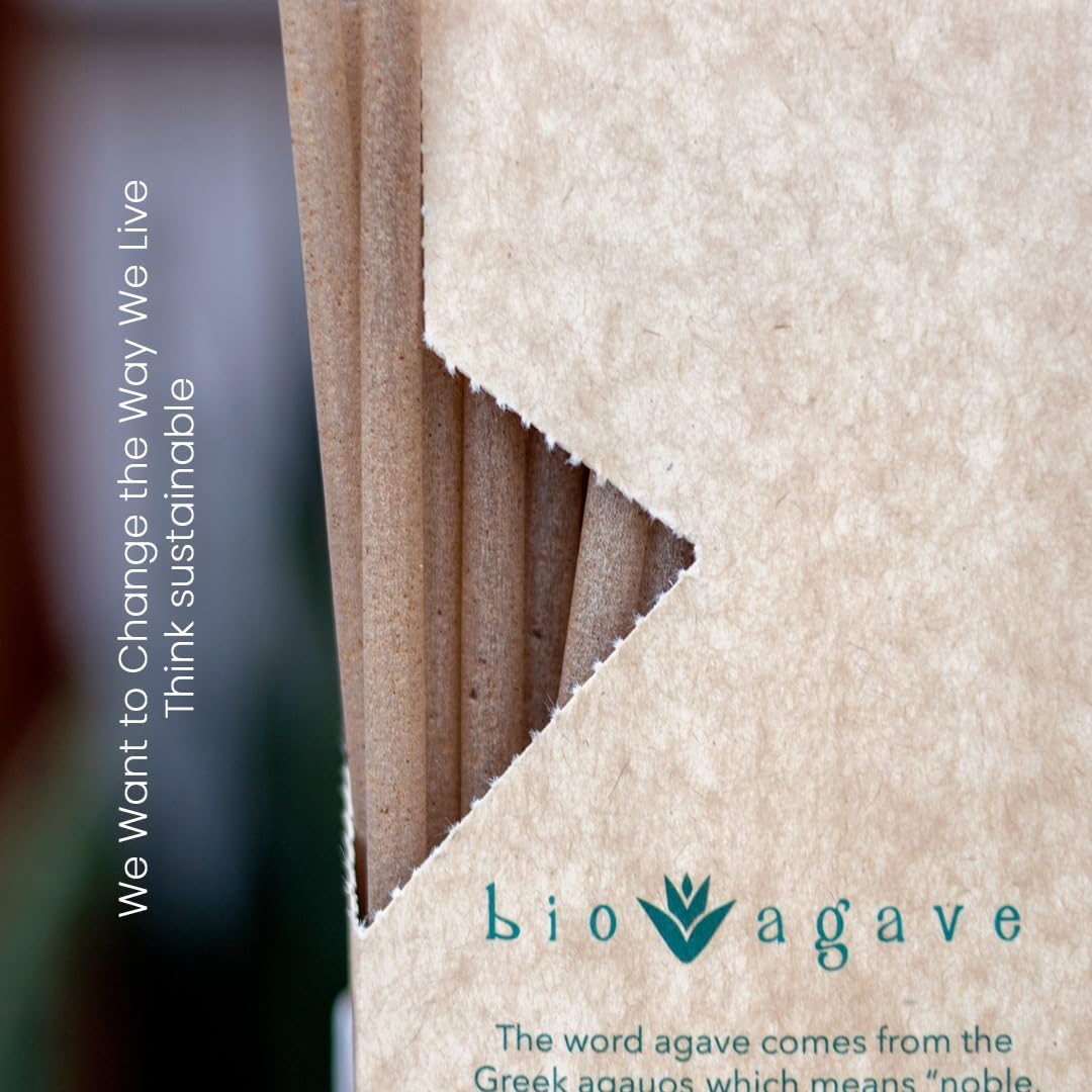 Biodegradable 8.25" Standard Straws Made From Agave Fibers 150 Pcs | Plant-Based Eco-Friendly Products |Reusable Straws | Plastic-Free | Gluten-Free