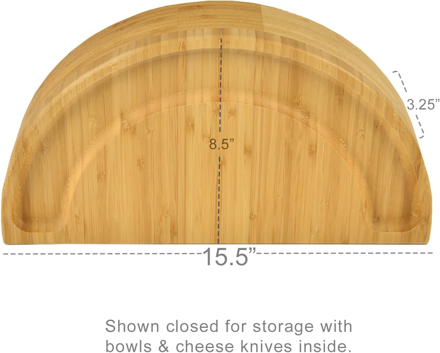 Picnic at Ascot Deluxe Bamboo Cheese/Charcuterie Board with Accessories & Cheese Markers - Innovative Patented Design - Quality Assured in the USA