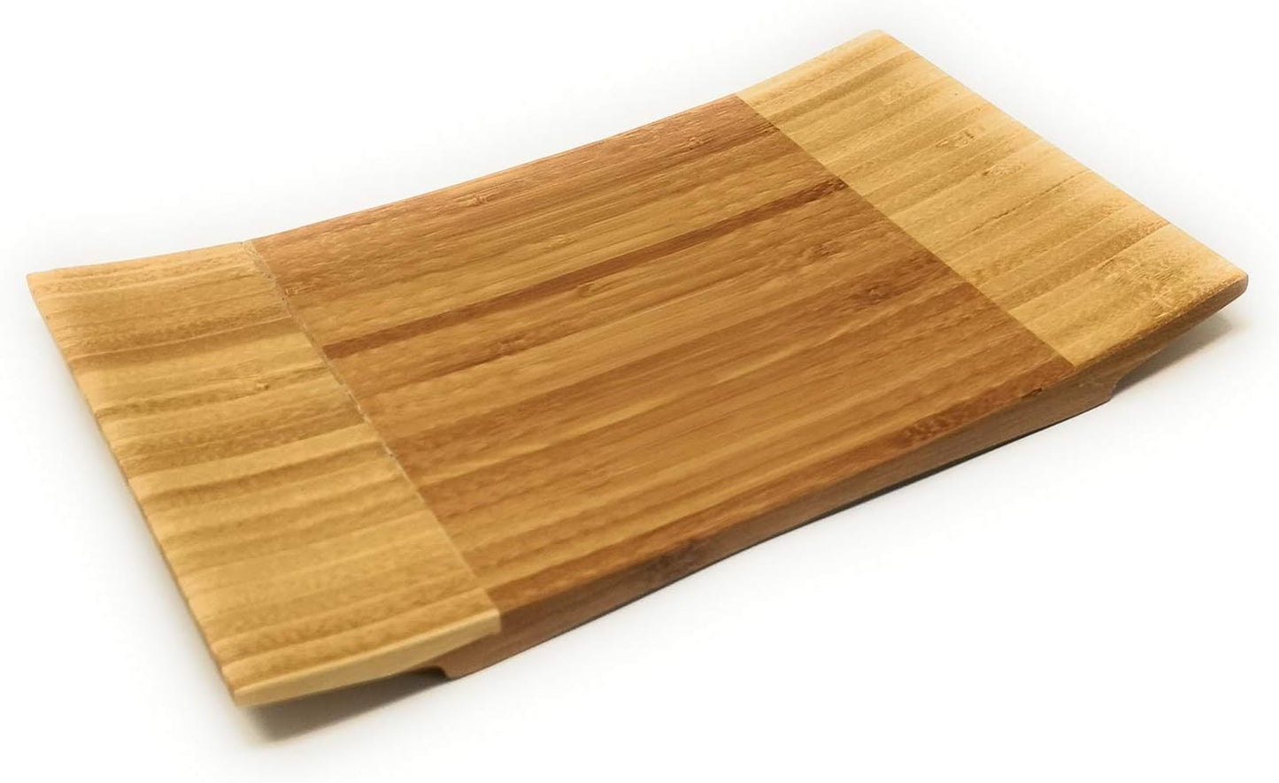 Sashimi Sushi Bamboo Curve Serving Geta Plate - Japanese Style Tableware Bamboo Sushi Board Cutting Tray (L9 X W5.9)