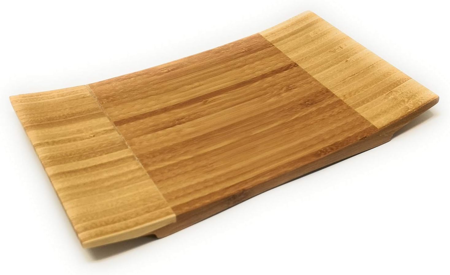Sashimi Sushi Bamboo Curve Serving Geta Plate - Japanese Style Tableware Bamboo Sushi Board Cutting Tray (L9 X W5.9)