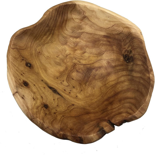 Wooden Bowl(10-12In),Handmade Natural Root Carving Bowl Fruit Salad Bowl