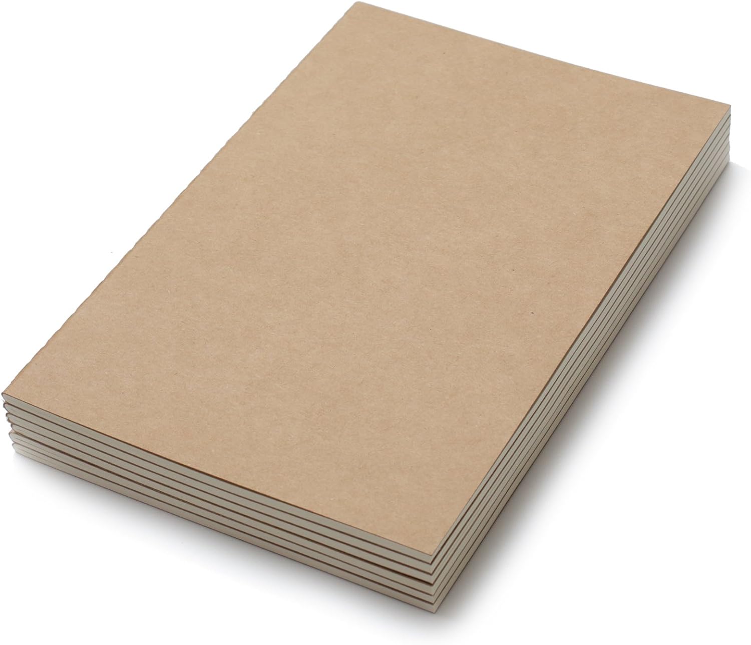 Travel Journal Set with 6 Notebook Journals for Travelers - Kraft Brown Soft Cover - 5.5” X 8.25” - 60 Blank Pages/ 30 Sheets