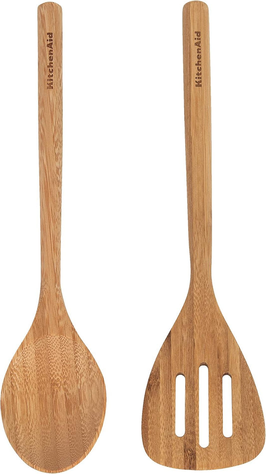 Kitchenaid Bamboo Turner and Spoon Set, 2-Piece