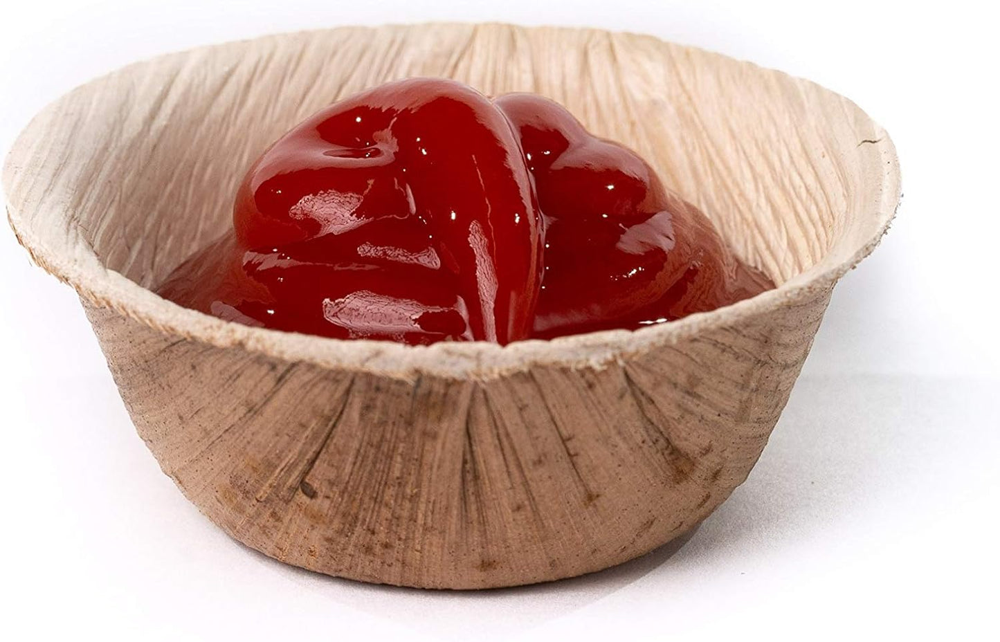 Mini Palm Leaf Dip Bowls - 2.5 Inch 100 Pack Sauce Cups - Same as Small Bamboo Bowls for Sauces - Eco Friendly, Disposable, Compostable and Biodegradable - Mini 1.5 oz Ramekins