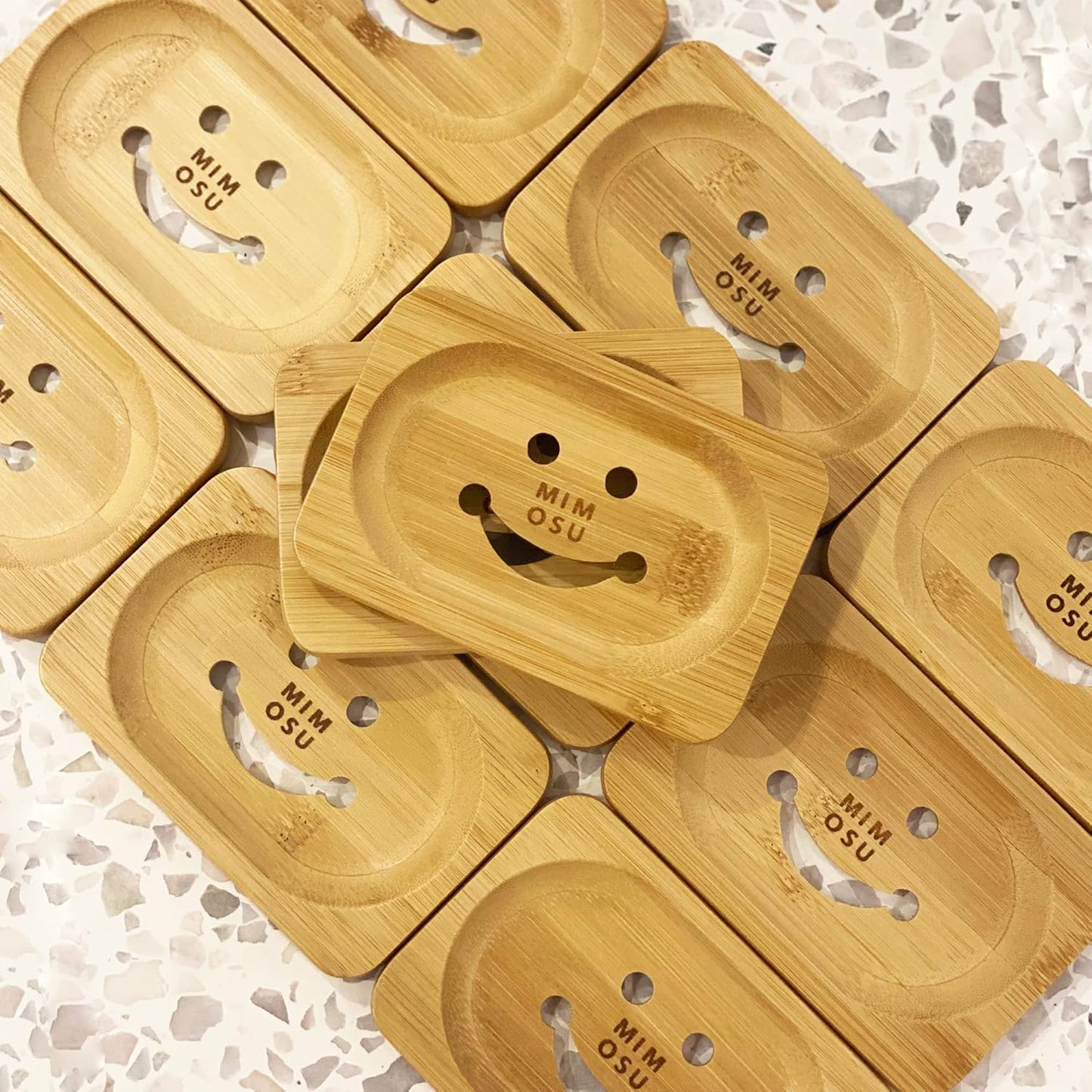 Mimosu Bamboo Soap Dish with Drain - Wooden Holder for Shampoo Bars, Eco-Friendly Bathroom Tray, Zero Waste