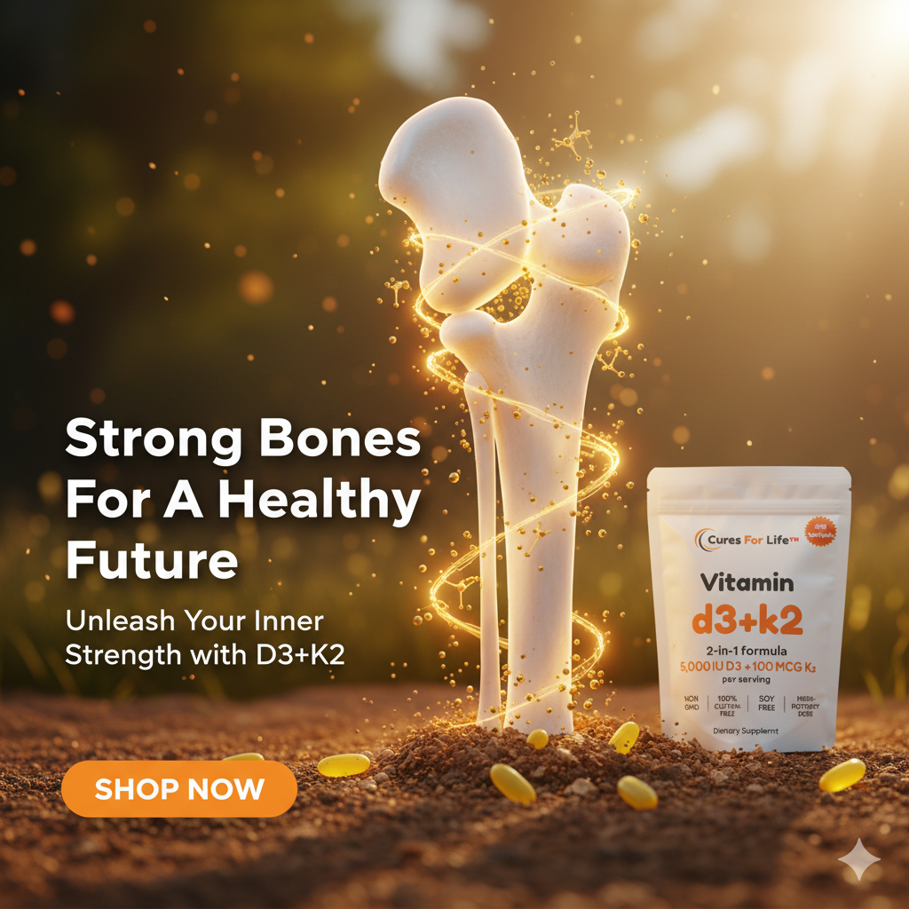 Vitamin D3 + K2 – 2-in-1 High Potency Formula – 300 Softgels