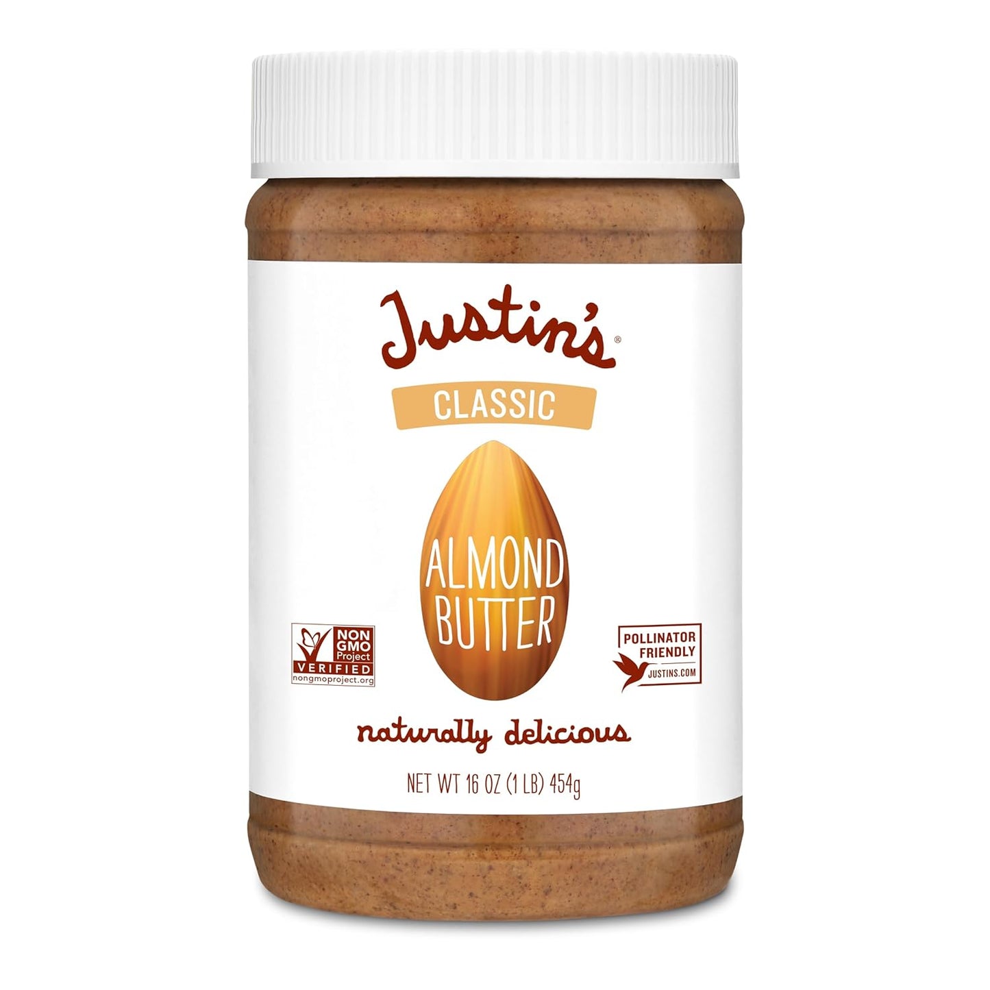 Justin'S Chocolate Hazelnut and Almond Butter, Organic Cocoa, No Stir, Gluten-Free, Responsibly Sourced, 16 Ounce (Pack of 1)