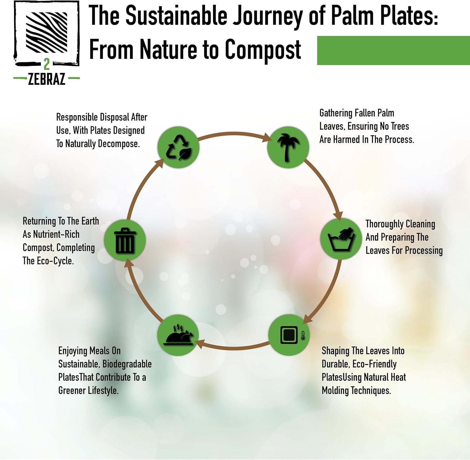 Premium Palm Leaf Disposable Plates – 50Pc Square Set: 25Pc 10” and 25Pc 7”, Heavy-Duty, Microwave Safe, Natural Alternative to Plastic, Ideal for Parties, Weddings, Events, and Everyday Use