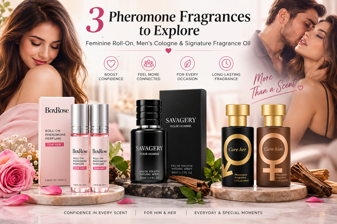 3 Pheromone Fragrances to Explore: Feminine Roll-On, Men’s Cologne & Signature Fragrance Oil