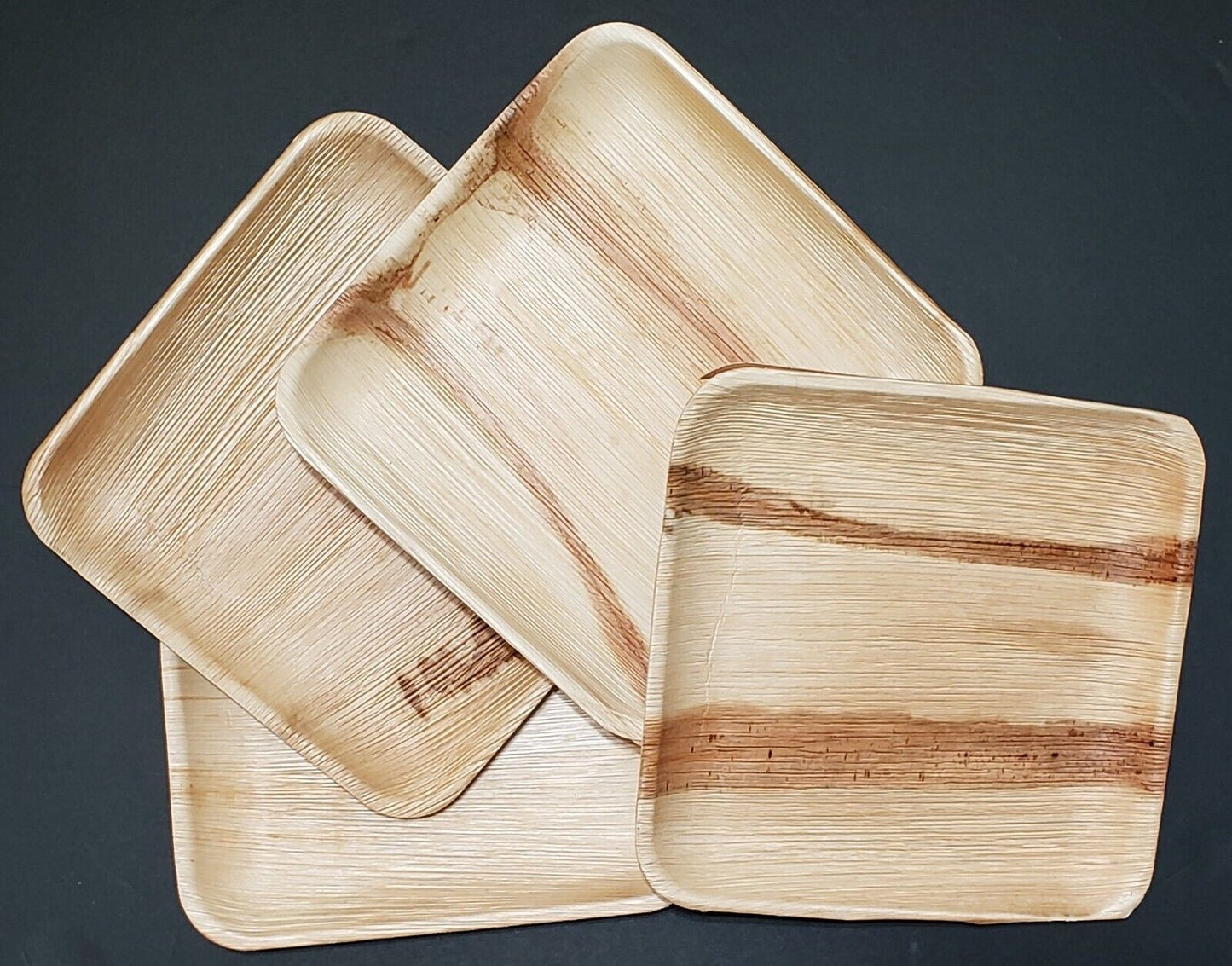 Palm Leaf Plates Bamboo Paper Plates Disposable 6 Inch 100 Bulk by Ecovib.