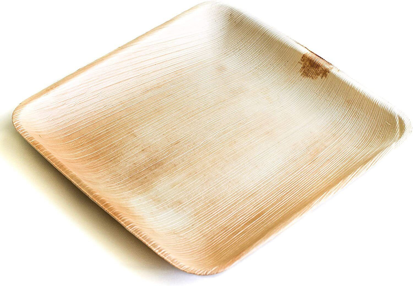 Palm Leaf Plates Bamboo Paper Plates Disposable 6 Inch 100 Bulk by Ecovib.