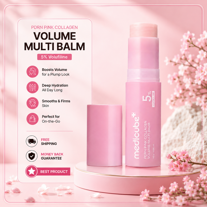 MEDICUBE PDRN Pink Collagen Volume Multi Balm 10g for hydrated radiant skin