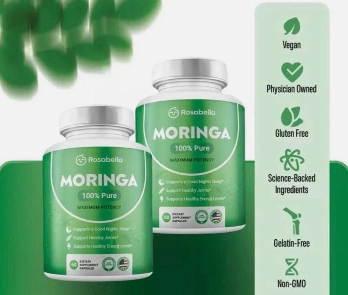Moringa Powder Capsules Pure Nutrient-Rich Moringa Powder A Natural Green