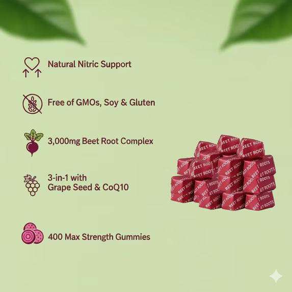 Beet Root Chewables — Blood Pressure Support 60 Soft Chews