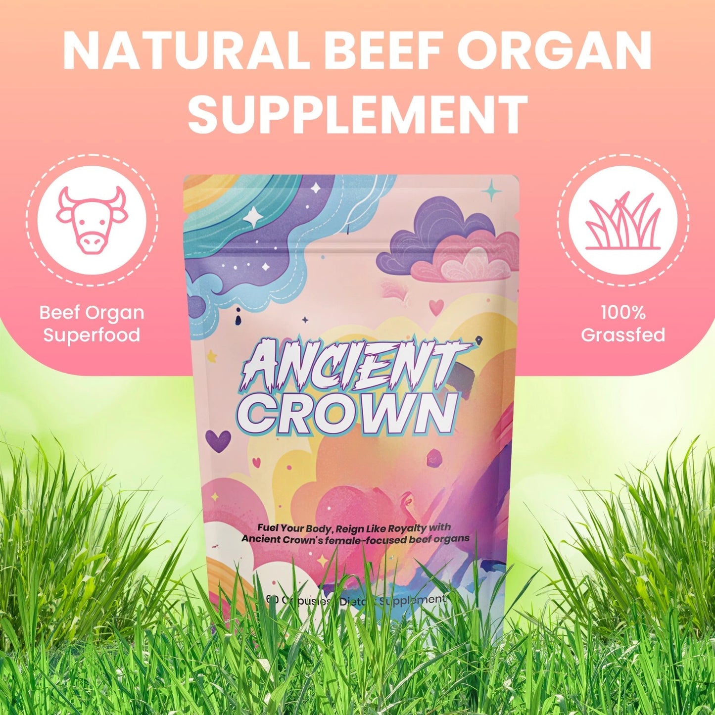 Ancient Crown Beef Organ Supplement for Women 60 capsule