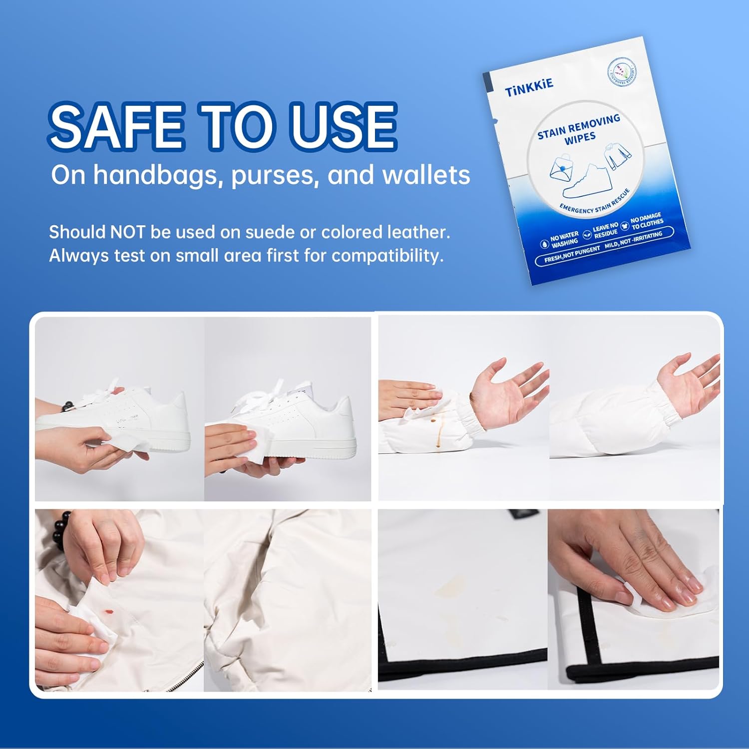 26-Pack Travel-Sized Stain Remover Wipes for Clothing Instant Stain Removal Wet Wipes for Outdoor Use