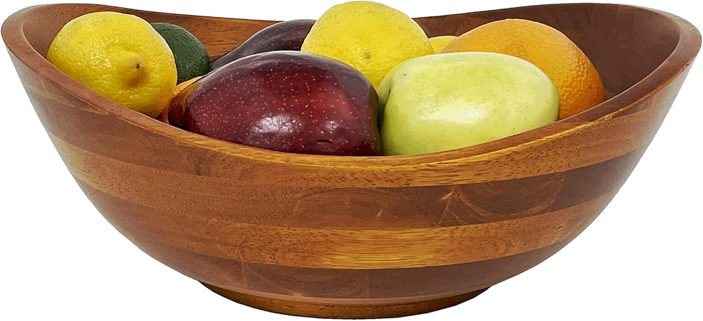 Woodard & Charles Wood 3 Piece Salad Serving Bowl Set, 11 3/4" X 11" X 5"