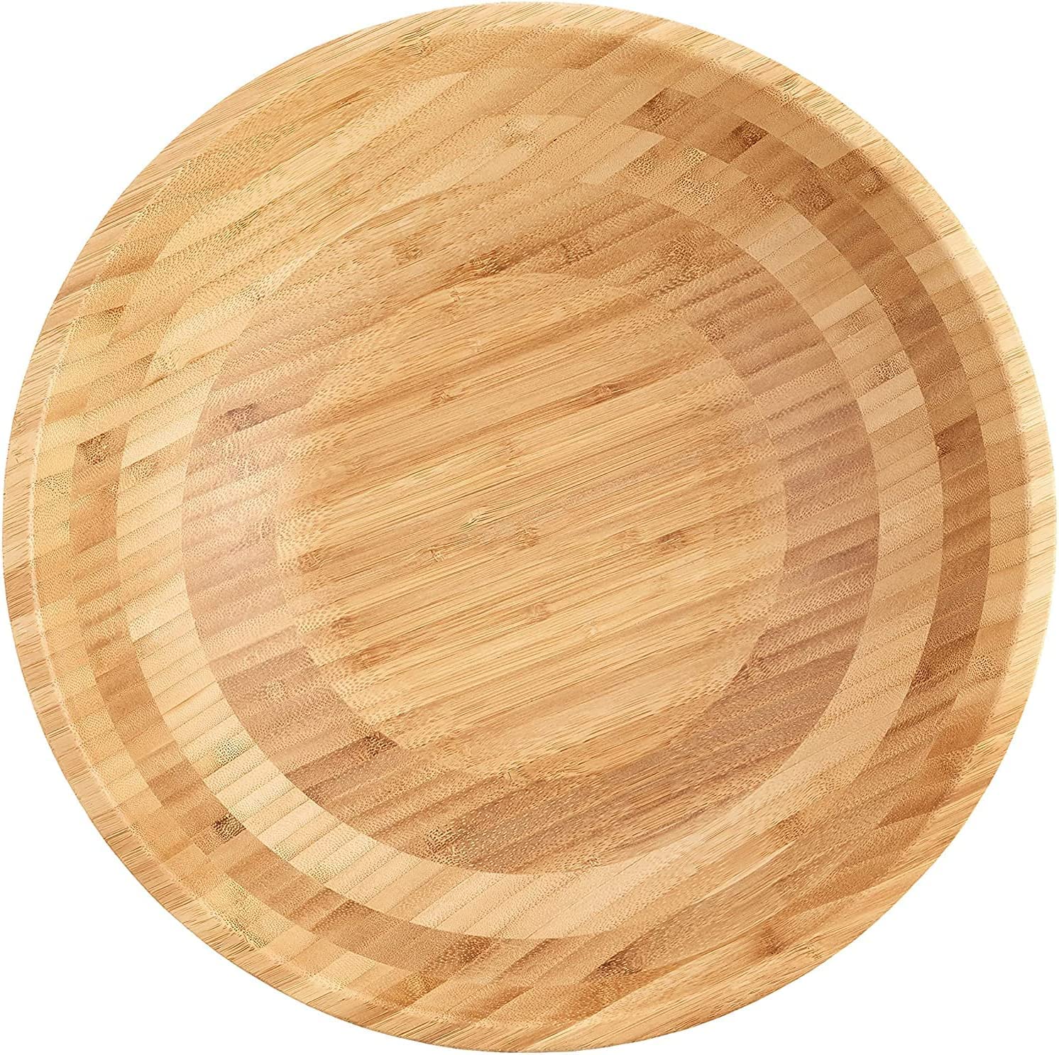 Lipper International Bamboo Wood Salad Bowls with Server Utensils, 7-Piece Set, Assorted Sizes