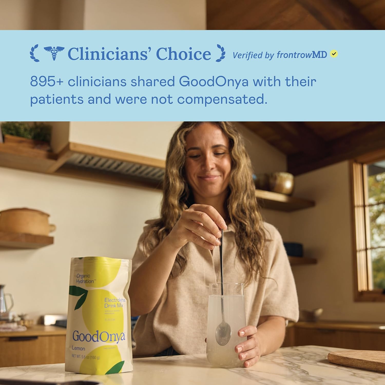 GOODONYA Organic Hydration Electrolyte Drink Mix, Certified Organic Hydration Powder, Non-Gmo, Biochecked Glyphosate Free, Low Sugar, Lemonade Flavor, No Artificial Flavors, 20 Servings