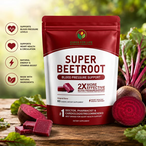 Cures For Life Beet Root supplement for cardiovascular wellness and healthy blood flow