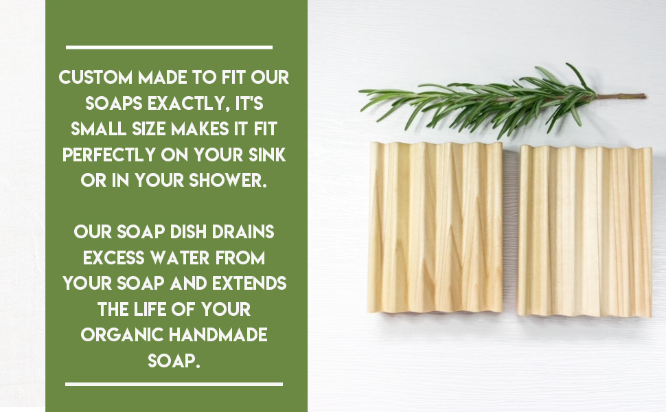 2 Pack Soap Dish, Draining Dish for Our Shampoo Bars & Conditioner Bars, 100% Natural Poplar Wood, No Chemical Varnish, Lacquer or Stain is Used, Handmade in The USA (Regular)