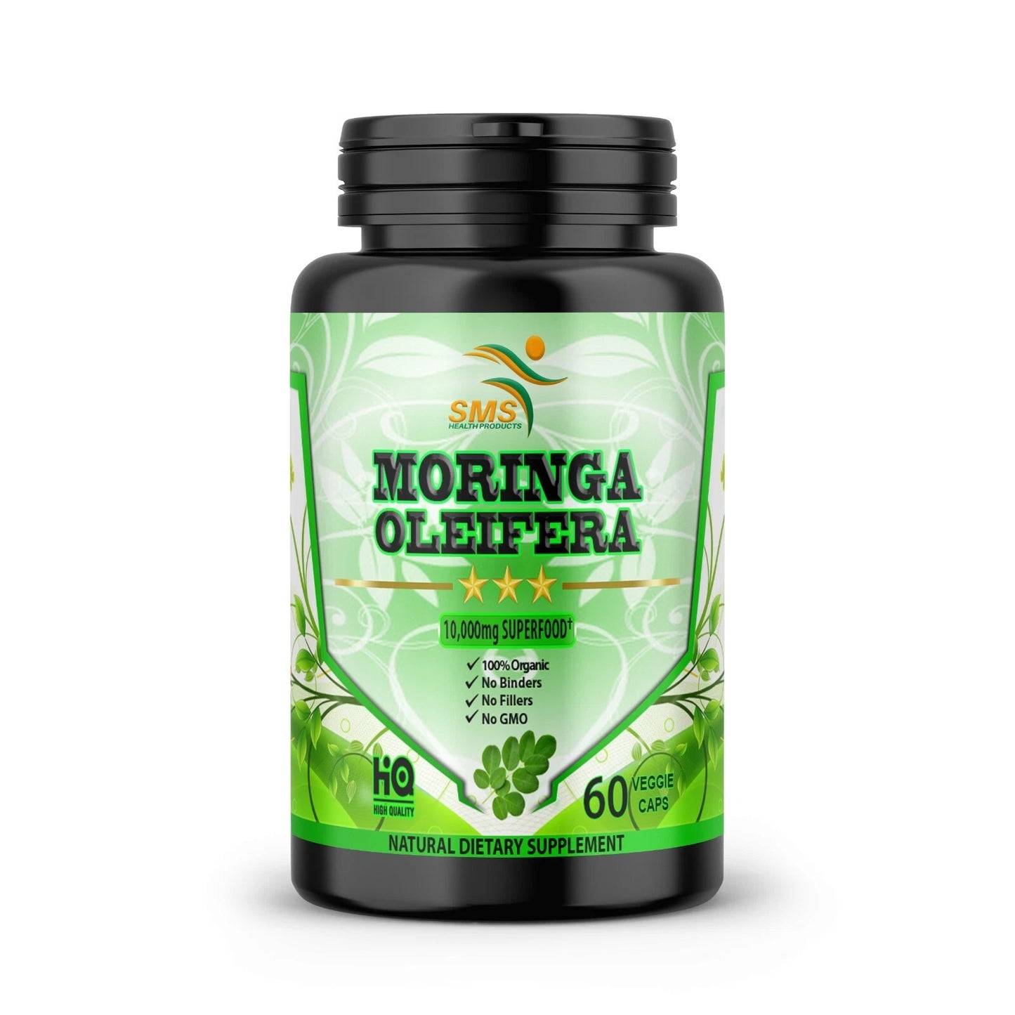Moringa Oleifera Organic Leaf Extract 10,000mg Serving 100% Pure Capsules 60 CT