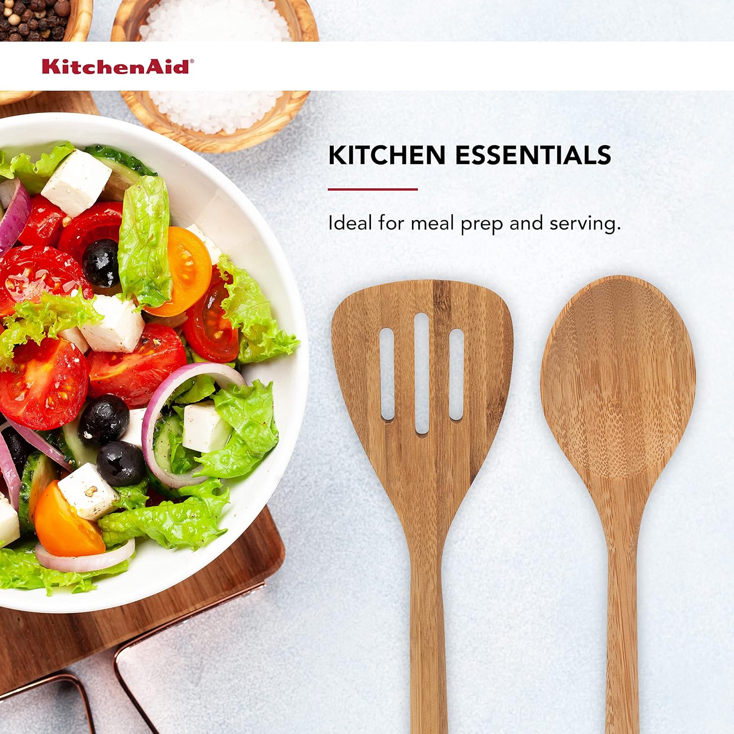Kitchenaid Bamboo Turner and Spoon Set, 2-Piece