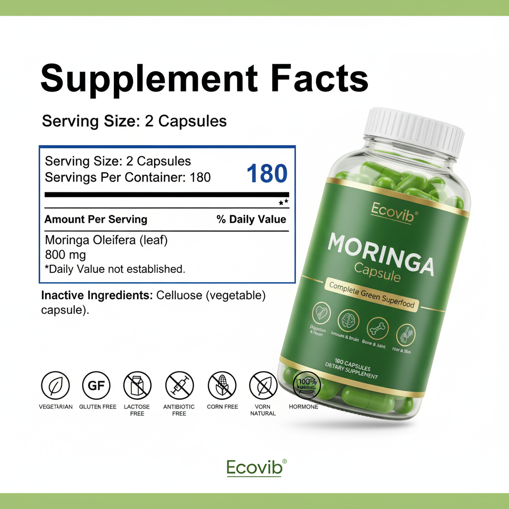 Moringa capsule supplement facts