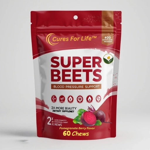 Beet Roots – Blood Pressure Support Chews | Pomegranate Berry Flavor | 60 Chews
