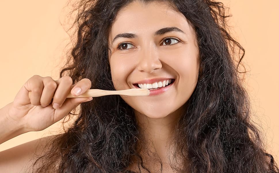 Bamboo Toothbrush, Biodegradable Toothbrushes Extra Soft Bristles, 20000 Soft Natural Bristle Toothbrush, Eco Friendly Toothbrushes for Sensitive Teeth Gum Recession - 4 Pack