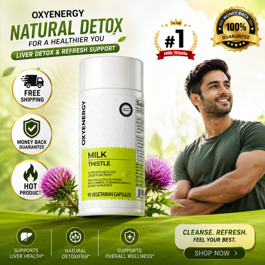 Milk Thistle Liver Detox, Colon Cleanse, Natural Support Liver Health