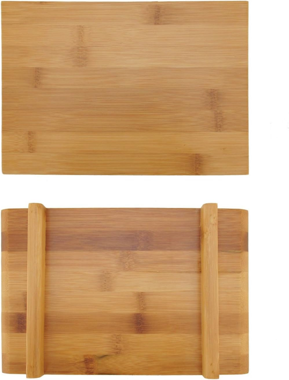 Bamboomn Bamboo Sushi Plate/Tray, Chopsticks and Compartment Sauce Dish, 8.3" Rectangle - 4 Sets