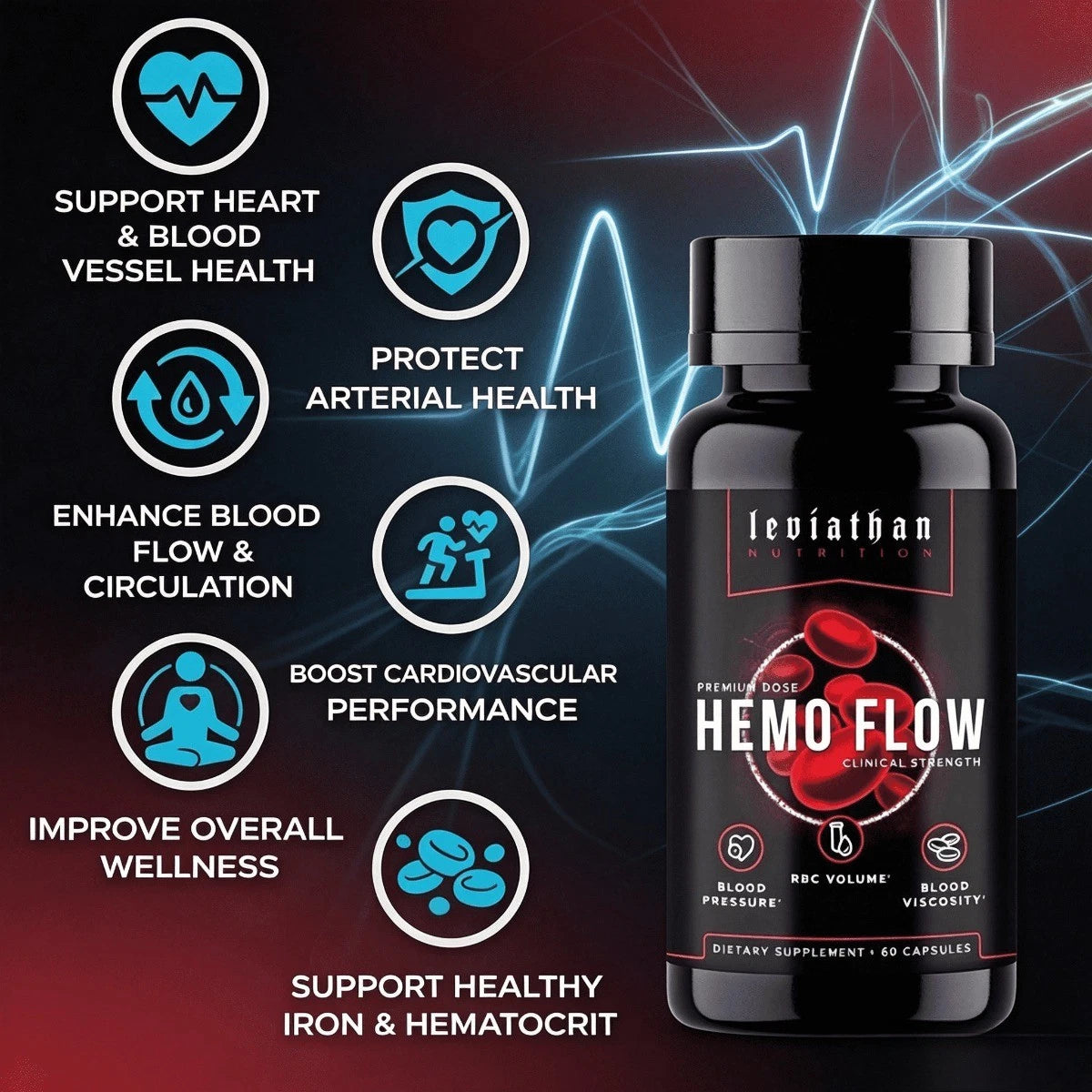 Leviathan Hemo Flow – Nattokinase & Nitric Oxide Support