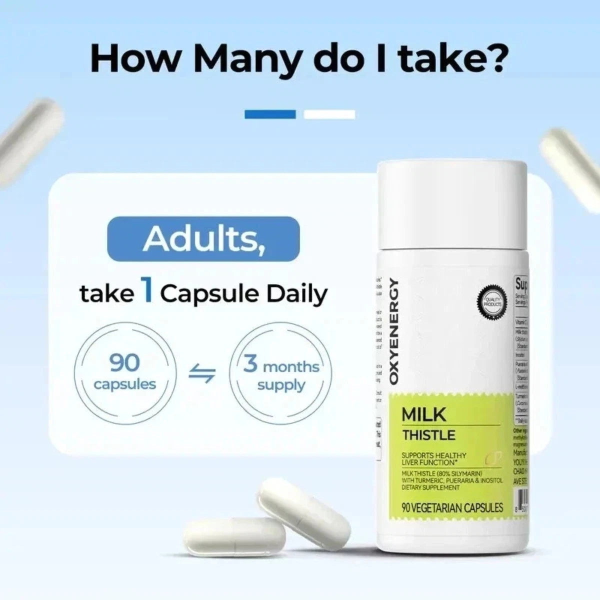 Oxyenergy Milk Thistle Liver Detox, Colon Cleanse, Natural Support Liver Health