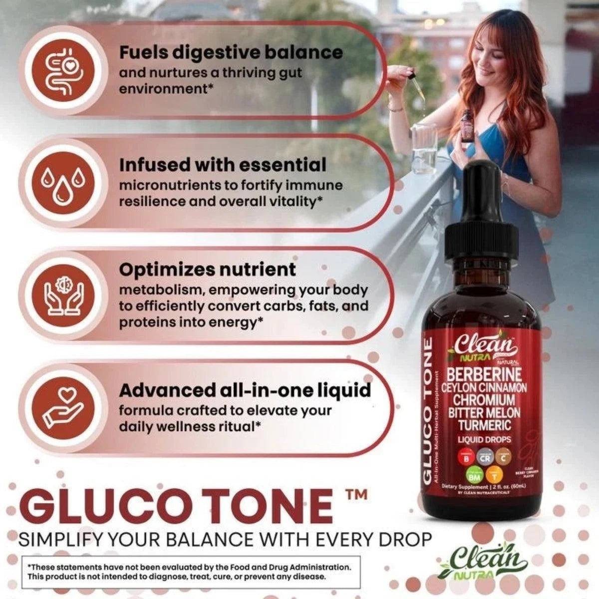 Clean Nutra Liquid Drops – Berberine & Ceylon Cinnamon for Metabolism Support