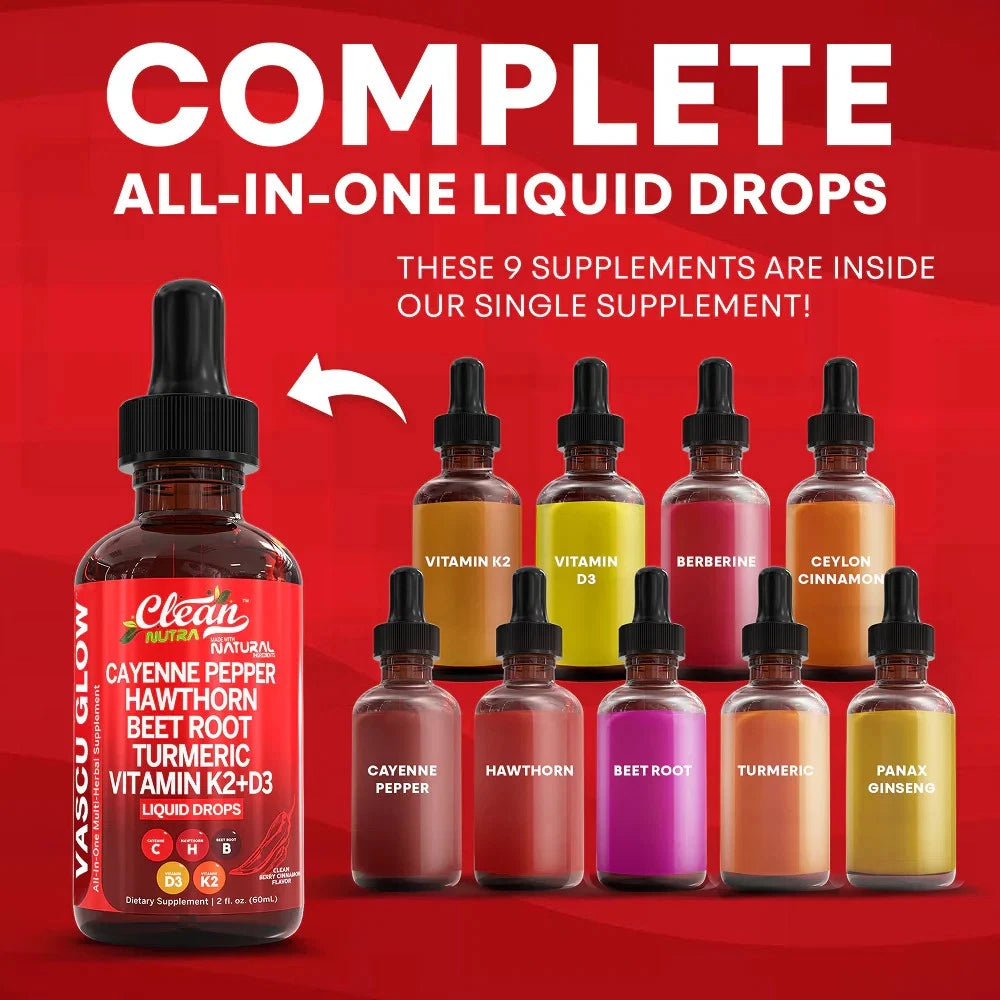 Cayenne Pepper and Hawthorn Berry liquid drops for daily botanical wellness