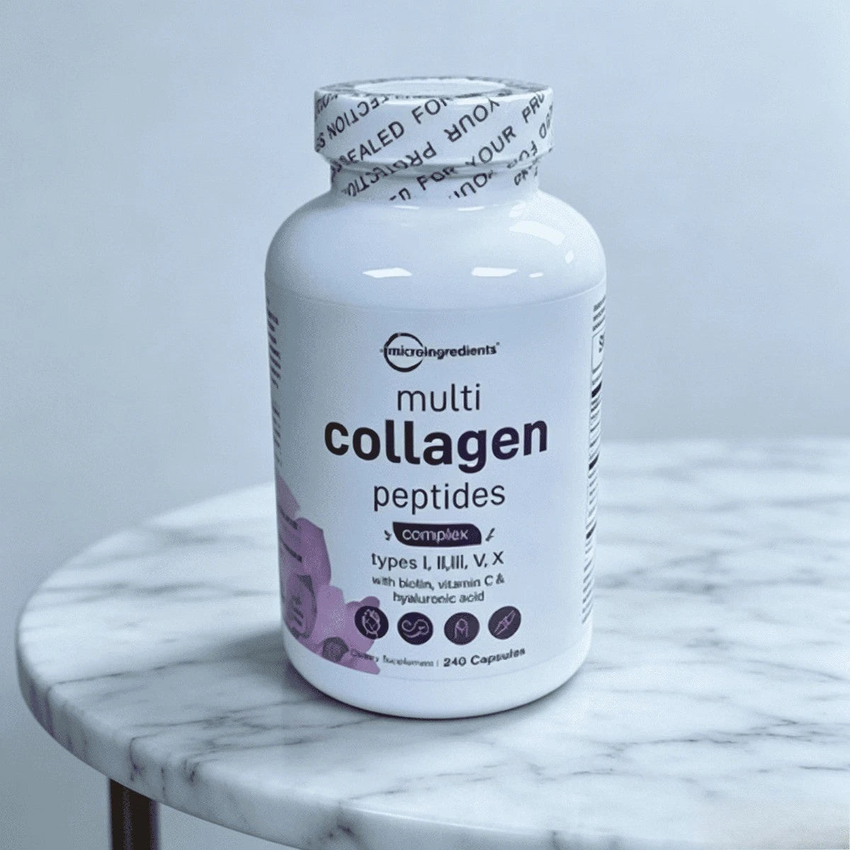 Micro Ingredients Multi Collagen Pills–Types I,II,III,V,X for Hair, Skin & Nails