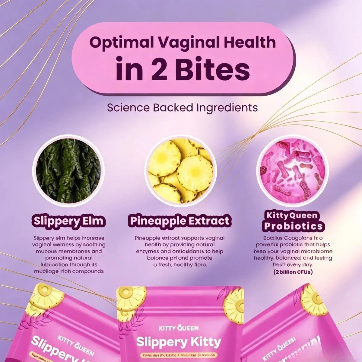 Kitty Queen Slippery Kitty Gummies – Daily Feminine Health & Probiotic Support for Women