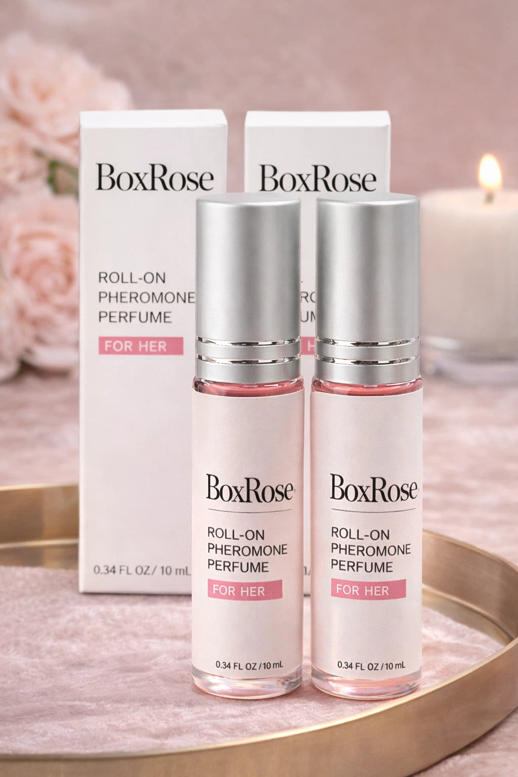 BoxRose Feminine Pheromone Perfume – Portable Roll-On Fragrance 10ml × 2