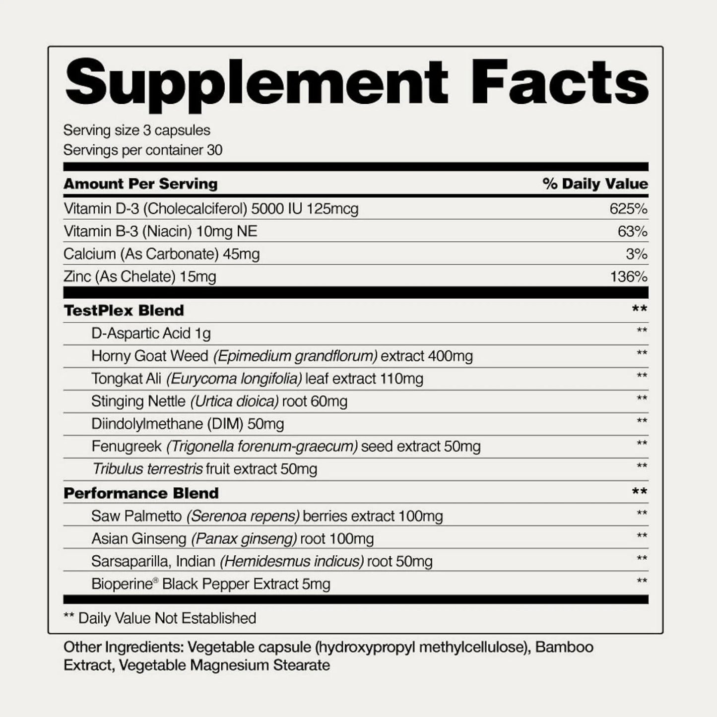 Nitric Oxide & Testosterone Booster for Men, L Arginine, L Citrulline 60 & 90 Capsule