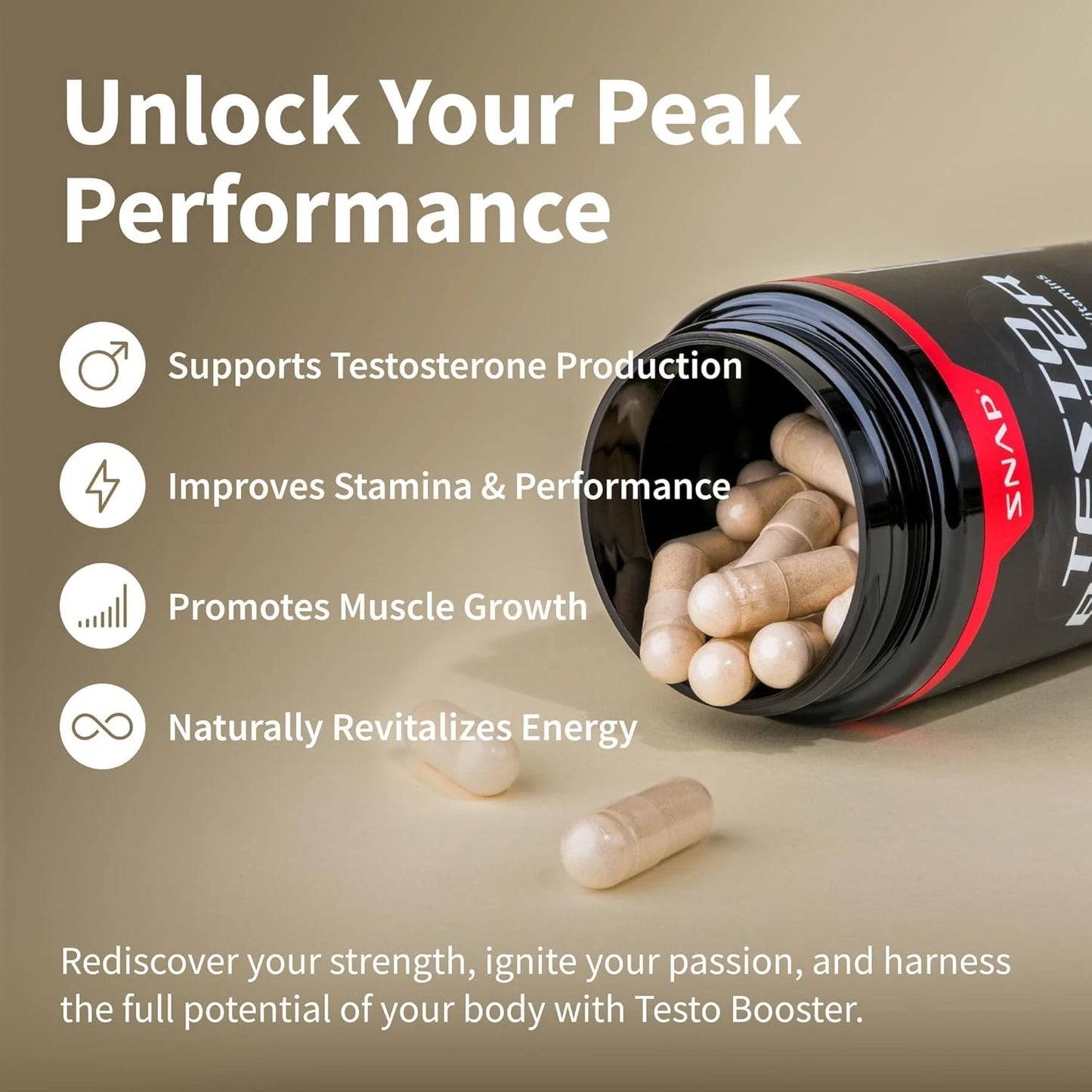 Nitric Oxide & Testosterone Booster for Men, L Arginine, L Citrulline 60 & 90 Capsule