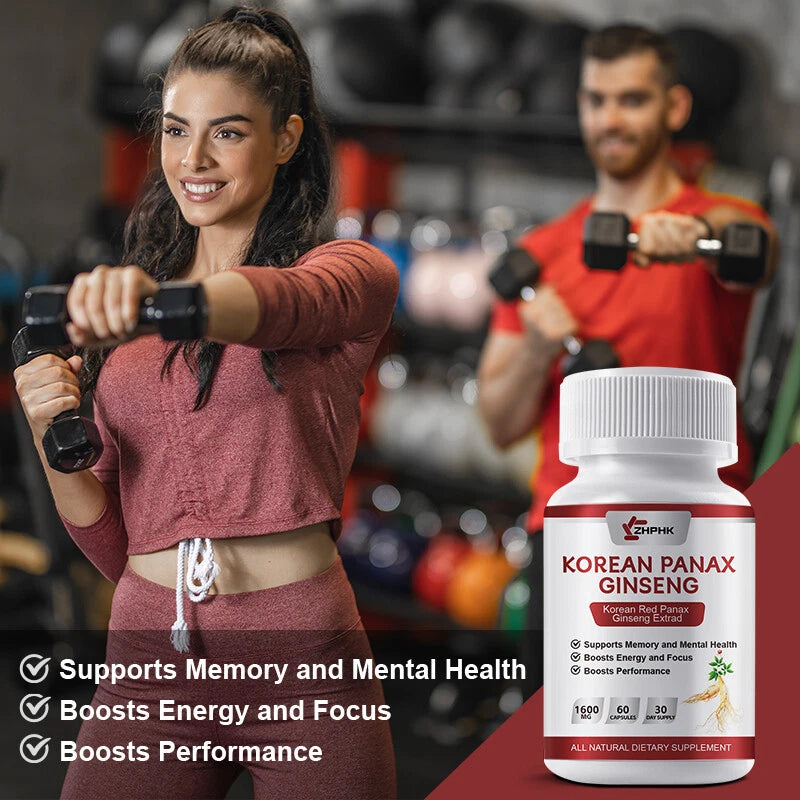 Korean Red Ginseng Premium 1600 Mg - Increases Blood Flow And Improves Endurance
