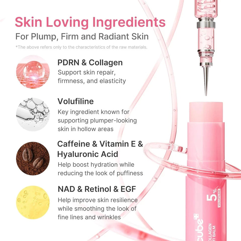 MEDICUBE PDRN Pink Collagen Volume Multi Balm Stick for Hydration, Firmness & Glow – 10g